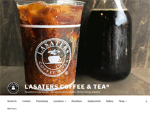 Tablet Screenshot of lasaterscoffee.com